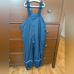 Lupilu Rain Pants Navy, Fleece Lined With Stirrups - Sz 4-6 Yrs. Adjustable